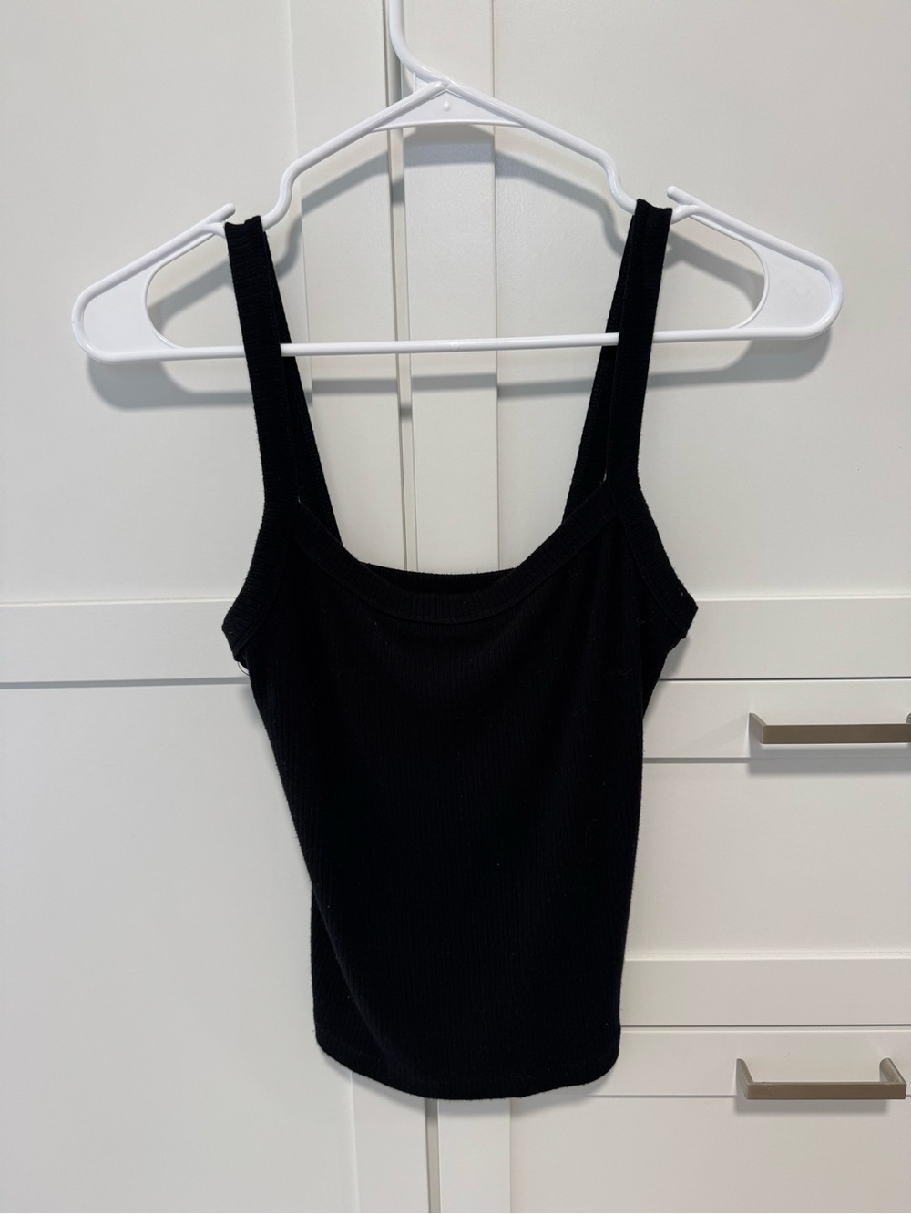 Garage Black Ribbed Tank - Women